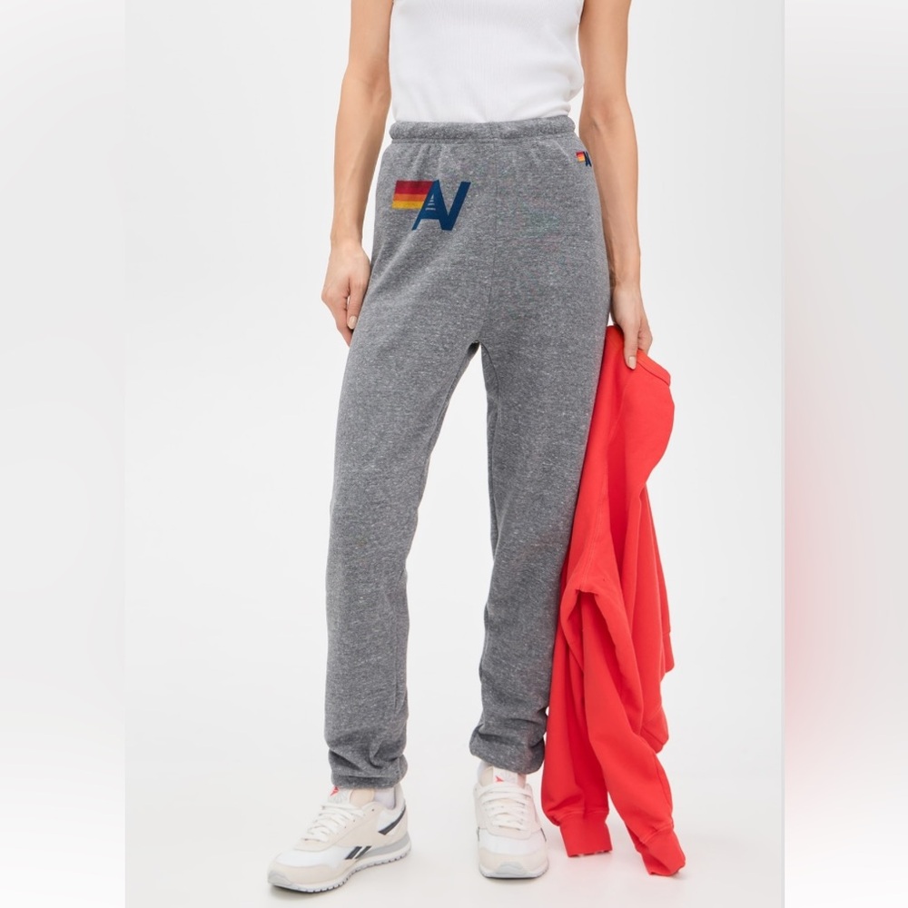Aviator Nation Women’s Heather Grey Logo Sweatpants Size Small - Picture 2 of 14